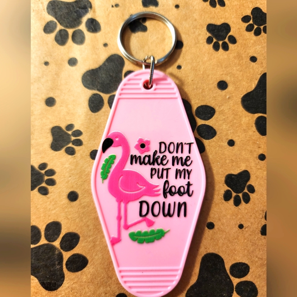 Pink Flamingo Keychain